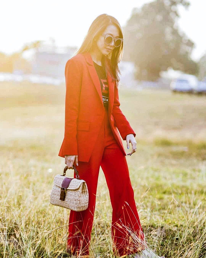 Smart look...Khun Ploy with her Mini Vipha Bag.