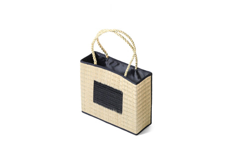 CPOT - Natural Sedge Bag with Braid Ears Pattern C