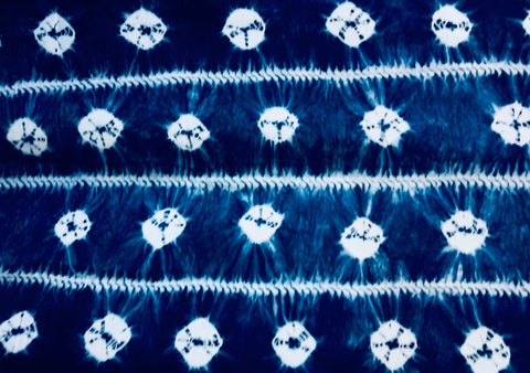 Indigo dyed scarf pattern F