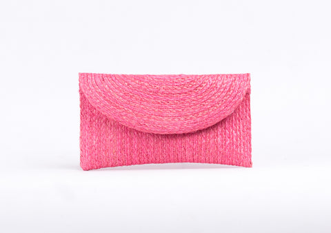 Bangkok Craft - Sisal Mini Clutch Bag (Pink)