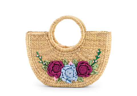 Straw Handbag Pattern Ribbon