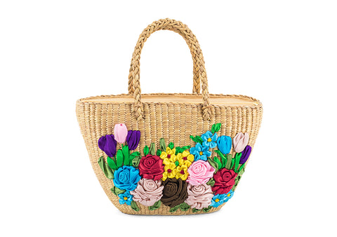 Straw Handbag Pattern Ribbon