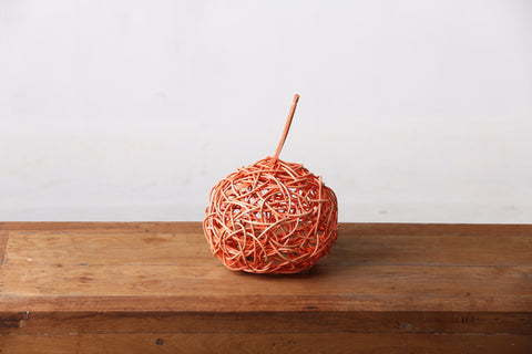 Orange Rattan Lamp