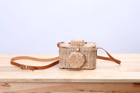 Rattan Wicker Camera Bag