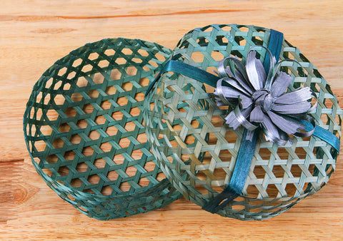 Green Hexagonal Bamboo Box