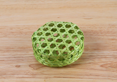 Green Round Bamboo Box
